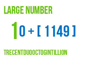 large number trecentduooctogintillion