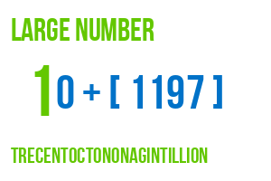 large number trecentoctononagintillion