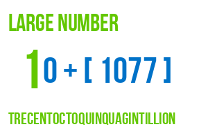 large number trecentoctoquinquagintillion