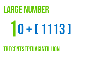 large number trecentseptuagintillion