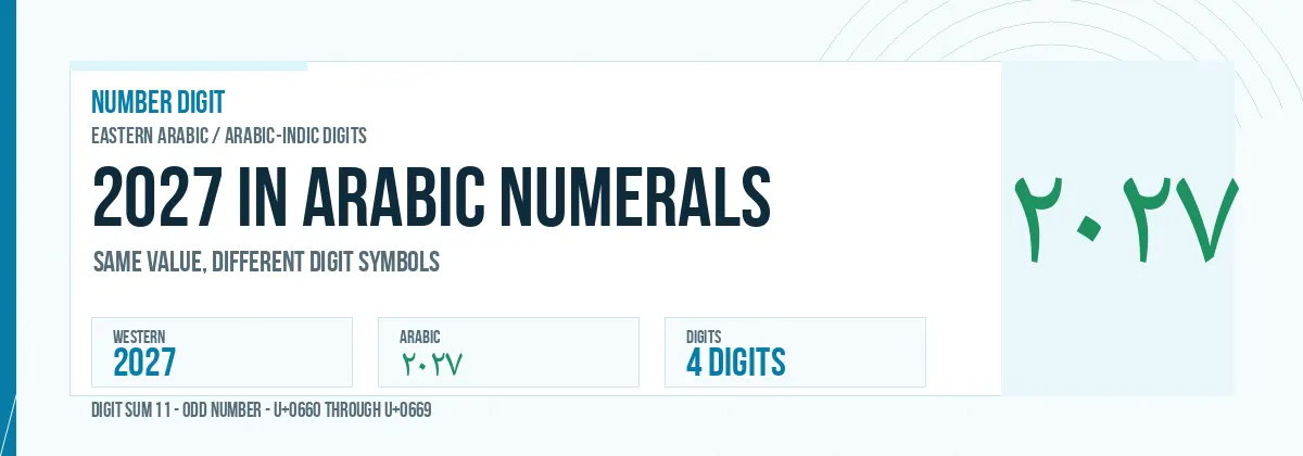 2027 in Arabic numerals shown as ٢٠٢٧