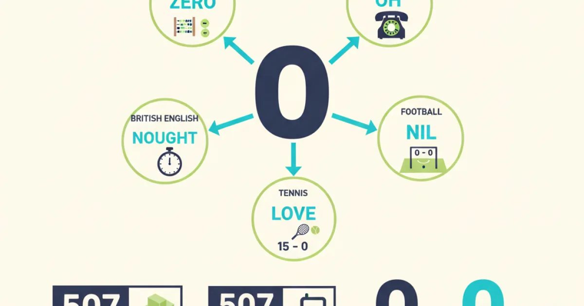 When Do You Say Zero, Oh, Nought, Nil, or Love? educational illustration